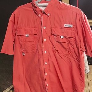 Men's Medium Columbia PFG Omni Shade Button Up